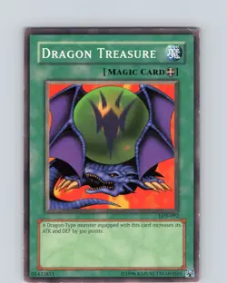 Yu-Gi-Oh TCG Dragon Treasure LOB-092 Unlimited Regular Common Card Played MP - Image 1