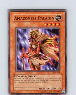 Yu-Gi-Oh TCG Amazoness Paladin MFC-059 Unlimited Regular Common Card Played LP - Image 1