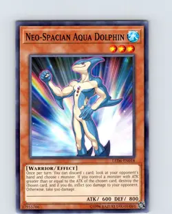 Yu-Gi-Oh TCG Neo-Spacian Aqua Dolphin LED6-EN018 Unlimited Common Card NM - Image 1