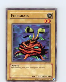 Yu-Gi-Oh TCG Firegrass LOB-018 Unlimited Regular Common Card LP-NM - Image 1