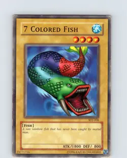 Yu-Gi-Oh TCG 7 Colored Fish SDJ-008 Unlimited Regular Common Card Played MP - Image 1