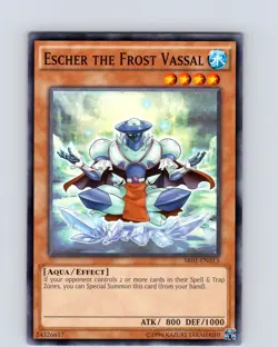 Yu-Gi-Oh TCG Escher The Frost Vassal SR01-EN013 Unlimited Common Card NM - Image 1
