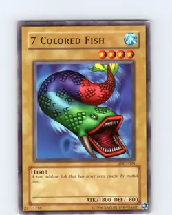 Yu-Gi-Oh TCG 7 Colored Fish MRD-098 Unlimited Regular Common Card Played LP - Image 1