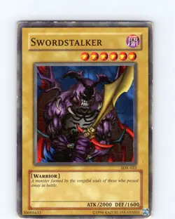 Yu-Gi-Oh TCG Swordstalker SDK-025 Unlimited Regular Common Card Played MP - Image 1