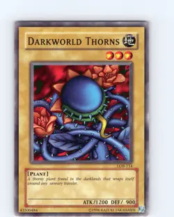Yu-Gi-Oh TCG Darkworld Thorns LOB-114 Unlimited Regular Common Card NM - Image 1
