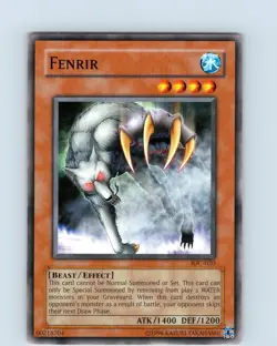 Yu-Gi-Oh TCG Fenrir IOC-020 Unlimited Regular Common Card NM - Image 1