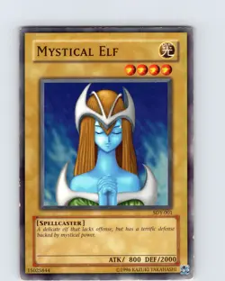 Yu-Gi-Oh TCG Mystical Elf SDY-001 Unlimited Regular Common Card Played LP - Image 1