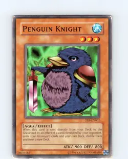 Yu-Gi-Oh TCG Penguin Knight DB1-EN001 Unlimited Comon Card Played MP-LP - Image 1