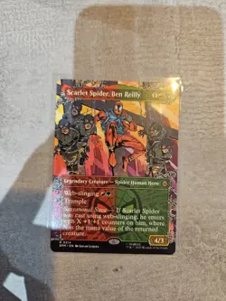 Scarlet Spider Ben Reilly R 0214 Borderless Spiderman MTG Card - Image 1