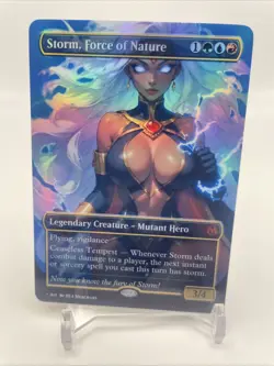 Waifu MTG Storm, Force Of Nature FOIL PLAYTEST EDH COMMANDER V2 - Image 1