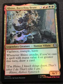 Rhino, Barreling Brute - Foil - SPM - MTG - EN - NM - 0140 - Image 1