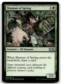 MTG Shaman of Spring C Magic 2015 (M15) 199 LP - Image 1