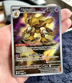 GOOD CENTERING!! Alakazam Stamped Pokemon Center Promo Mega Evolution 009 NM - Image 1