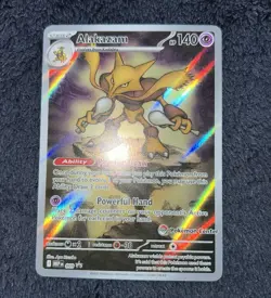 GOOD CENTERING!! Alakazam Stamped Pokemon Center Promo Mega Evolution 009 NM - Image 2