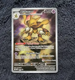 GOOD CENTERING!! Alakazam Stamped Pokemon Center Promo Mega Evolution 009 NM - Image 4