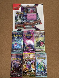 Pokemon TCG 3 Pack Paldea Evolved, 6x JPN Packs, Sealed - Image 1