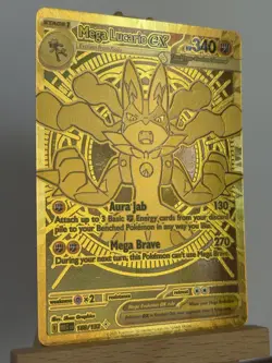 Pokemon MEGA LUCARIO EX 188/132 Mega Evolution GOLD SECRET RARE - PACK FRESH - Image 3