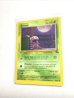 GRIMER - 48/62 - MISCUT OFF CENTER ERROR - Fossil Set - Pokemon Card - NM #2A - Image 1