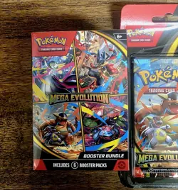 Pokemon TCG Mega Evolution Booster Bundle Sealed 6 Packs IN HAND - Image 4