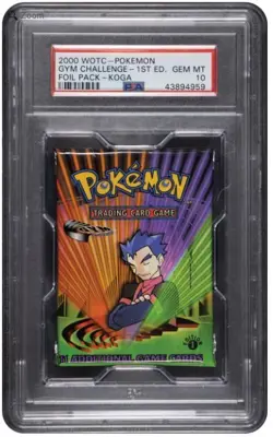 2000 Pokemon Gym Challenge WOTC 1st Edition Koga Sealed Foil Pack PSA 10 GEM MT! - Image 1