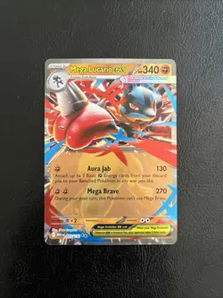 Pokemon Mega Evolution - Mega Lucario ex 077/132 - English MEG NM Pack Fresh - Image 1