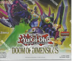 YUGIOH TCG DOOM OF DEMENSIONS ENGLISH 1ST EDITION FACTORY SEALED BOOSTER BOX - Image 1