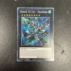 DOOD-EN045 DoomZ XII End - Drastrius Secret Rare 1st Ed YuGiOh - Image 1