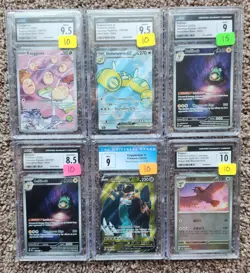 Lot Of 6 Mixed CGC Graded Pokemon Cards Bellibolt Exeggute Dudunsparce Pidgeot - Image 1