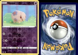 REVERSE HOLO Munna 087/202 LP Asako Ito Crocheted Sword Shield Pokemon Card - Image 1