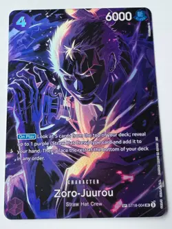 One Piece Card Game Zoro-Juurou ST18-004 Super Rare English Edition SP - Image 2