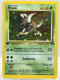 Pinsir 9/64 Jungle 1st Ed Holo Rare WotC 1999 Vintage Pokemon TCG Card - Image 1