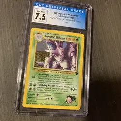 Giovanni's Nidoking HOLO 7/132 - CGC 7.5 - Gym Challenge - Vintage Pokemon Card - Image 1