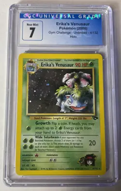 CGC 7.5 Erika's Venusaur 4/132 Gym Challenge 2000 Holo Rare WOTC Pokemon Card - Image 1