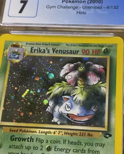 CGC 7.5 Erika's Venusaur 4/132 Gym Challenge 2000 Holo Rare WOTC Pokemon Card - Image 2