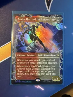 Magic MTG Spider-Man Arana Heart Of The Spider 0213 Borderless Rare Foil - Image 1