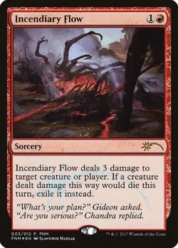 3x FOIL Incendiary Flow - FNM Promos - NM - German - MTG - Image 3
