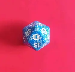 Future Sight Spindown Life Counter D20 Dice MTG Magic the Gathering Blue - Image 1