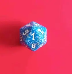 Future Sight Spindown Life Counter D20 Dice MTG Magic the Gathering Blue - Image 2