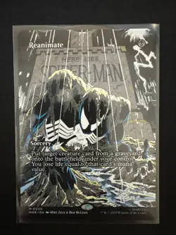 Magic the Gathering- Spiderman- Reanimate (Borderless) Mythic 0020 - Image 1