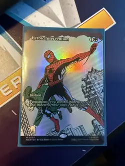 Magic MTG Spider-Man Heroic Intervention 0034 Borderless Mythic Foil Eternal - Image 1
