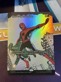 Magic MTG Spider-Man Heroic Intervention 0034 Borderless Mythic Foil Eternal - Image 2