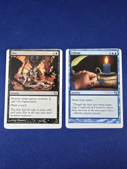 MTG Miscut Misprint Tidings & Slay - Image 1