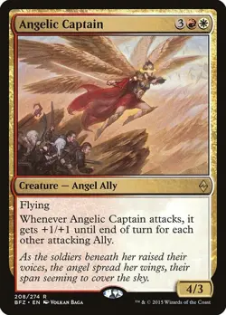 1x FOIL Angelic Captain - Battle for Zendikar - NM - German - MTG - Image 3