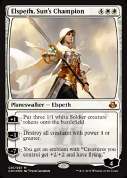 Moderate Play x 1 Elspeth, Sun's Champion - Foil Duel Decks: Elspeth vs. Kiora - Image 1