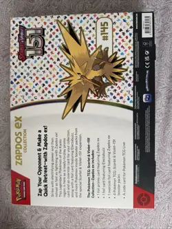 Pokemon TCG Scarlet & Violet 151 Zapdos Ex Collection |BRAND NEW SEALED Pokemon - Image 2