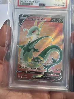 Pokemon TCG Serperior V (Full Art) Silver Tempest 170/195 Holo Ultra Rare PSA 10 - Image 5