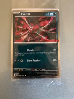 Sealed Yveltal 088/132 Reverse Holo Mega Evolution Pokemon GAMESTOP PROMO - Image 1