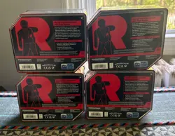 SET OF (4) Destined Rivals Team Rocket Tin (Nidoking ex) - Sealed New - Pokemon - Image 2
