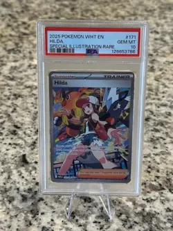 2025 Pokemon Hilda Sir 171/086 SV White Flare PSA 10 Gem Mint - Image 1