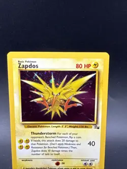 Zapdos 15/62 Fossil Thunderstorm Deck Exclusive Cosmos Holo Rare Pokemon SWIRL - Image 2